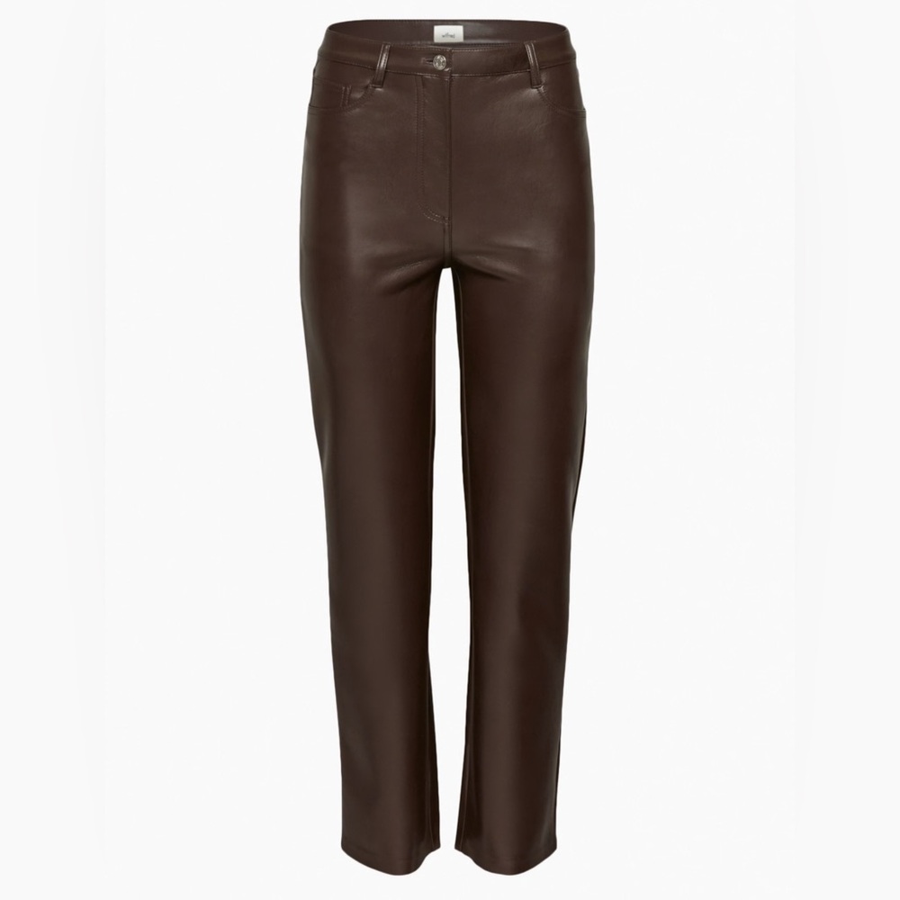 Aritzia Melina Pant (Cropped) In Rich Mocha Brown. Brand new with tags 00